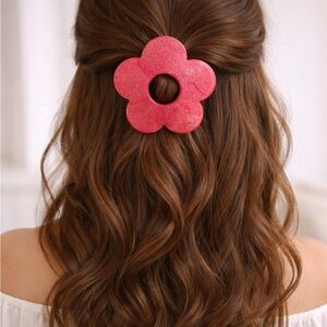 Paparazzi Pink Floral Hair Barrette